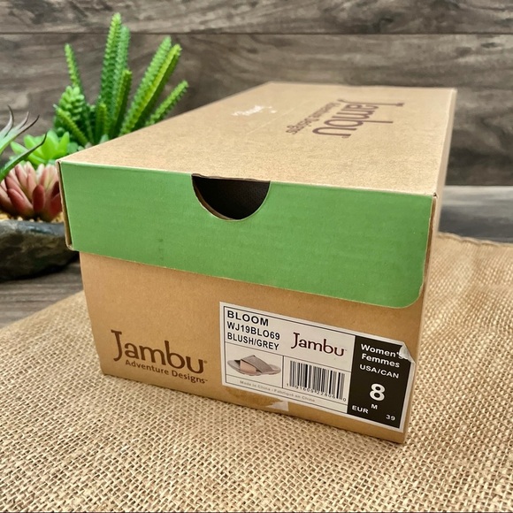 NIB Jambu Bloom Wide Strap Slide Leather Sandal - Picture 12 of 12